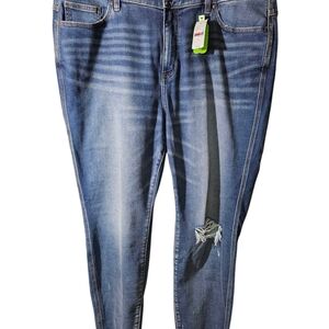NWT Lane Bryant Blue Distressed Jeans